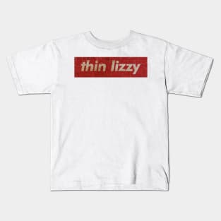 Thin Lizzy - RECTANGLE RED VINTAGE Kids T-Shirt